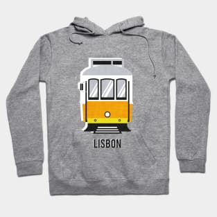 Lisbon tram // spot illustration // white background lemon lime and marigold transport Hoodie